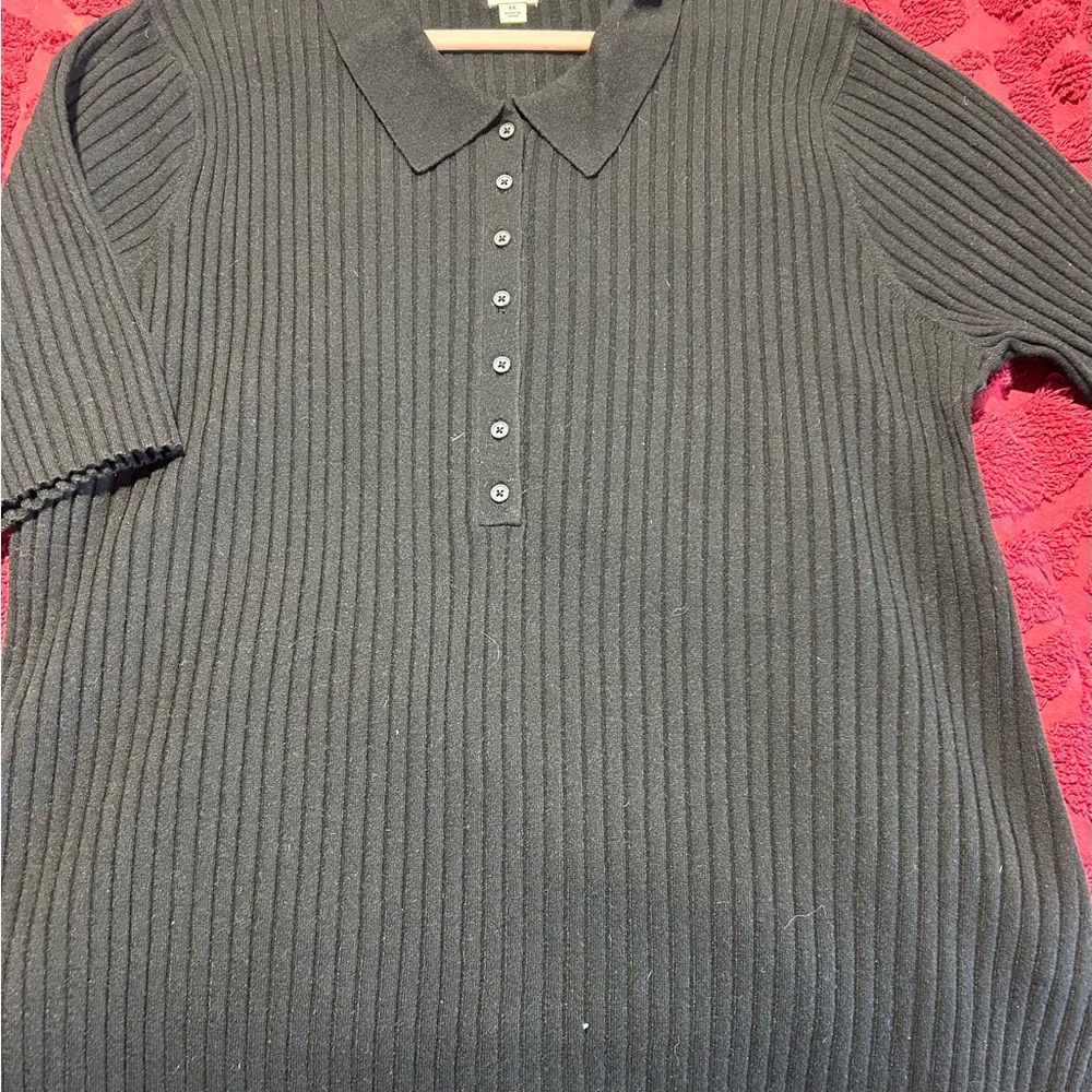 a new day Ribbed Charcoal Sweater